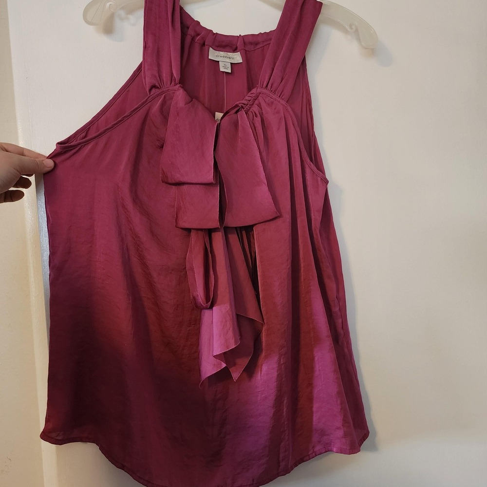 XL Y2K Pink Ruffle Front Tank by Dressbarn, Size Extra Large